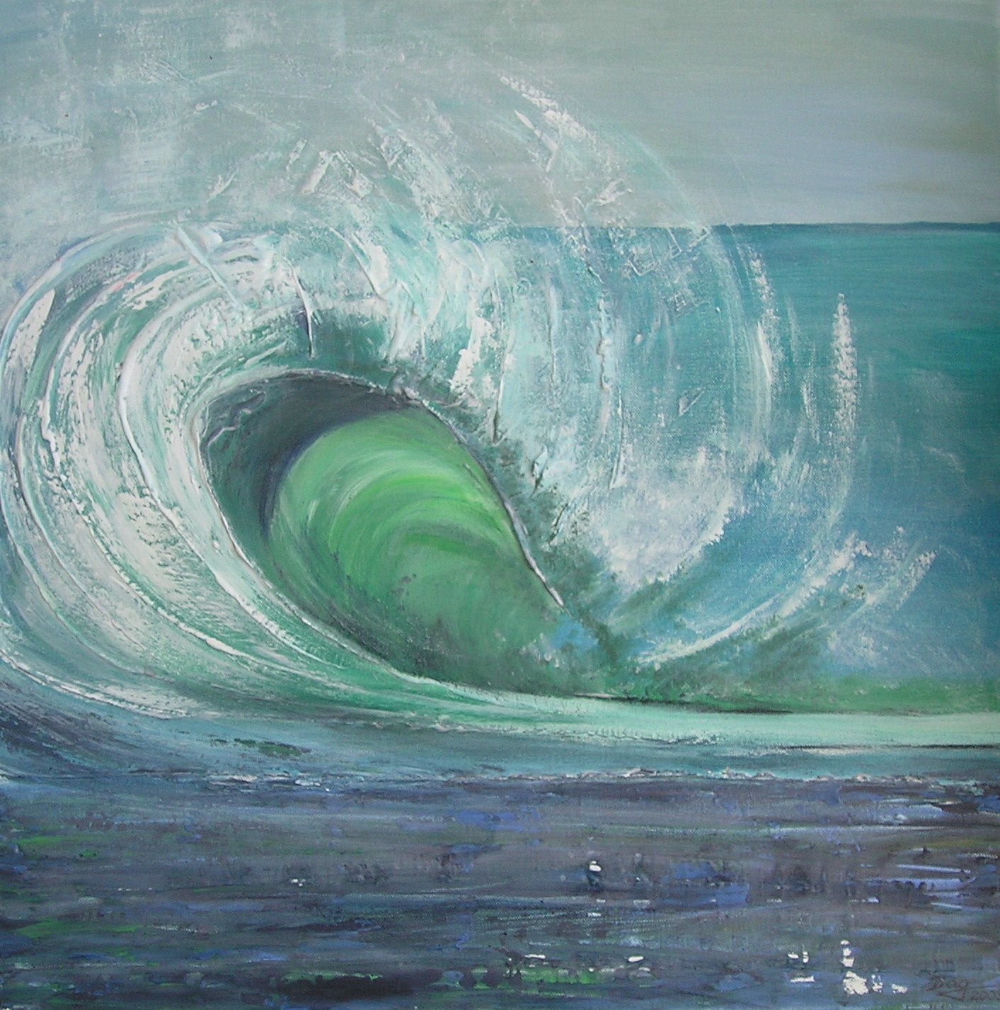 Welle in blau