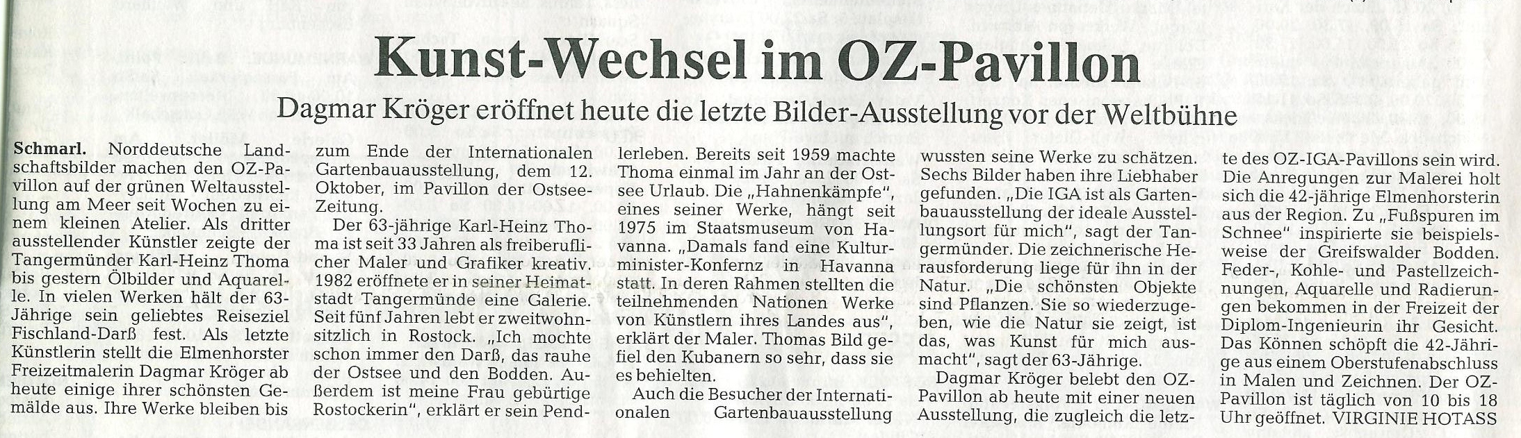 Ausstellung IGA 2003