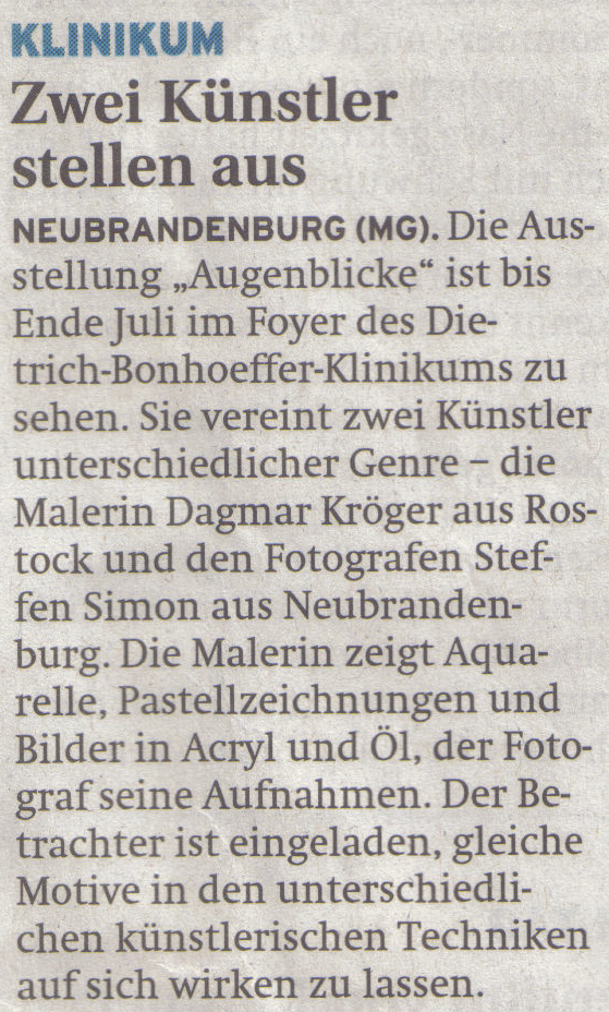Augenblicke Malerei und Fotografie