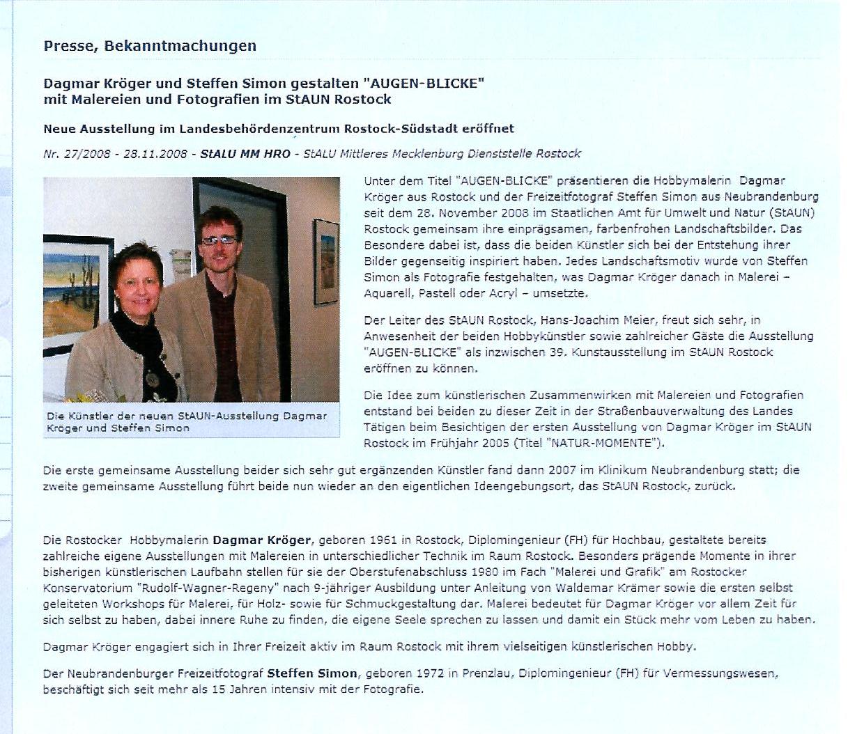 Aussteller Malerei und Fotografie