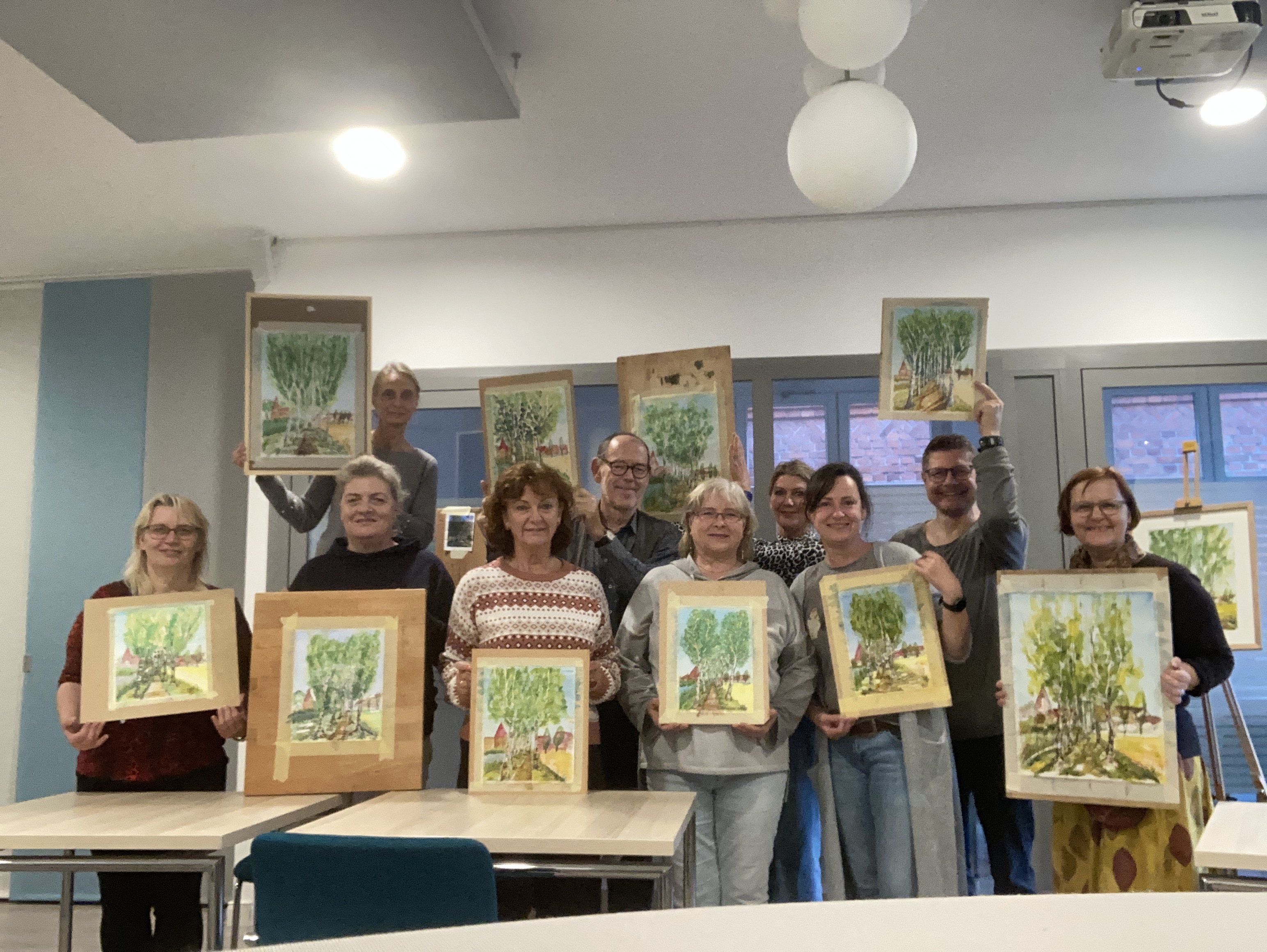Gruppenbild 3. Malworkshop Schwaan