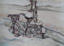 Fahrrad im Schnee