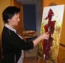 Frau Acryl gespacht