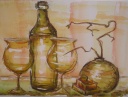 Stillleben mit Weinglas