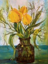 Tulpenstrauß im Glas