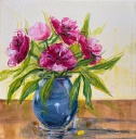 Bauernrosen in der Vase